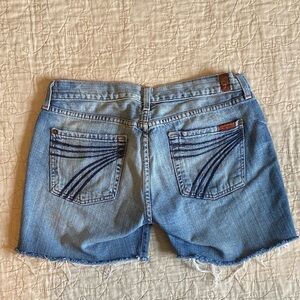7 For All Mankind Light Blue Jean Shorts